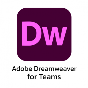 Adobe Dreamweaver for Teams (โปรแกรมสร้างเว็บไซต์ยอดนิยม ใช้งานง่าย) : License per User (1-Year Subscription License)