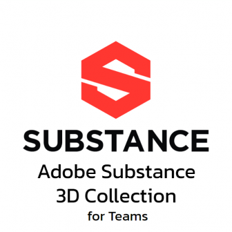 Adobe Substance 3D Collection for Teams (ชุดโปรแกรมออกแบบกราฟิก 3 มิติ นำเสนอโมเดลสินค้า ฉากในโลก 3 มิติ ได้ผลงานอย่างมืออาชีพ) : New License per User (1-Year Subscription License) 100 Assets per Month