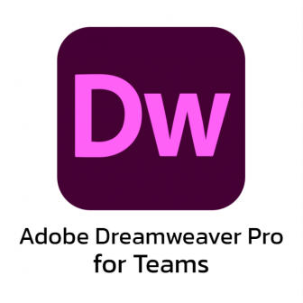 Adobe Dreamweaver Pro for Teams (โปรแกรมสร้างเว็บไซต์ยอดนิยม ใช้งานง่าย รุ่นโปร) : New Intro FYF (1-Year Subscription License)