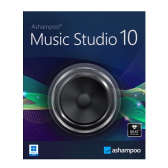 Ashampoo Music Studio 10 (โปรแกรมตัดต่อเสียงระดับมืออาชีพ ใช้บันทึกเสียง แต่งเพลงได้) : License per User (Lifetime License)